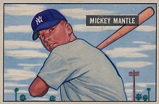 1951 Bowman Mantle rookie card